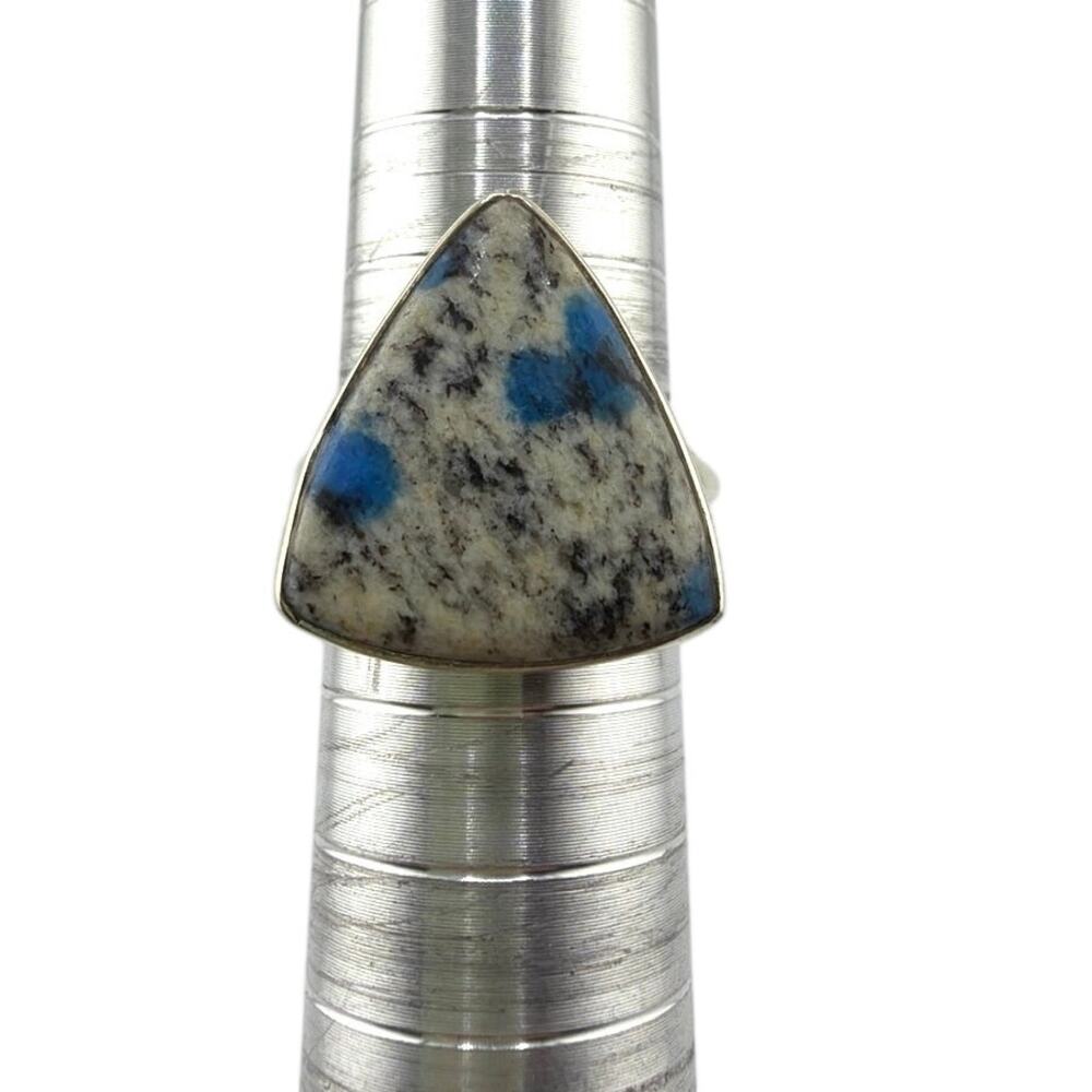 K2 Jasper Triangular Cabochon Ring Artisan Sterling Silver Jewelry 5.5
